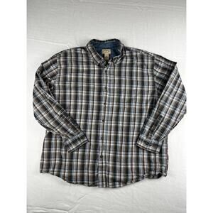 Blue Mountain Men’s Plaid Long Sleeve Button Shirt 2XL n2/15